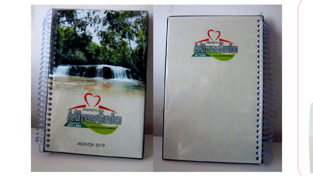 AGENDA ESPIRAL — brinde personalizado da Cátia Brindes