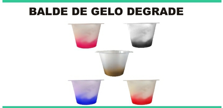 Balde de Gelo Degradê — brinde personalizado da Cátia Brindes