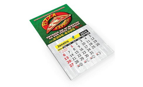 CALENDÁRIO COM IMÃ 10X15 CM — brinde personalizado da Cátia Brindes