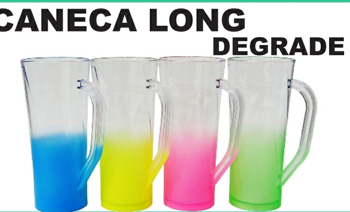 Caneca Long Degrade — brinde personalizado da Cátia Brindes