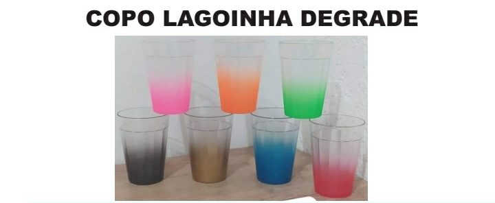 Copo Lagoinha Degrade — brinde personalizado da Cátia Brindes