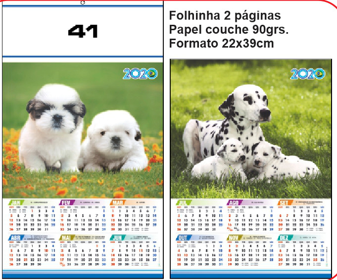 FOLHINHA ANUAL MODELO 41 — brinde personalizado da Cátia Brindes