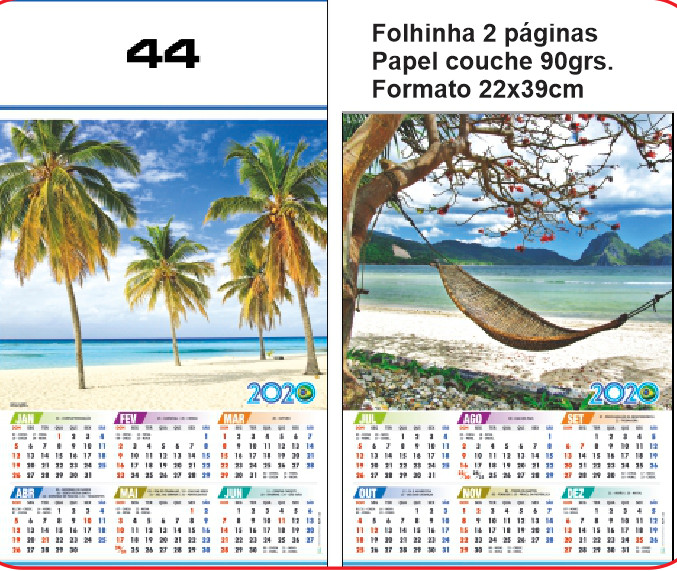 FOLHINHA ANUAL MODELO 44 — brinde personalizado da Cátia Brindes