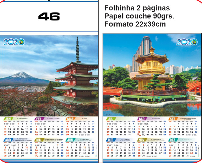 FOLHINHA ANUAL MODELO 46 — brinde personalizado da Cátia Brindes