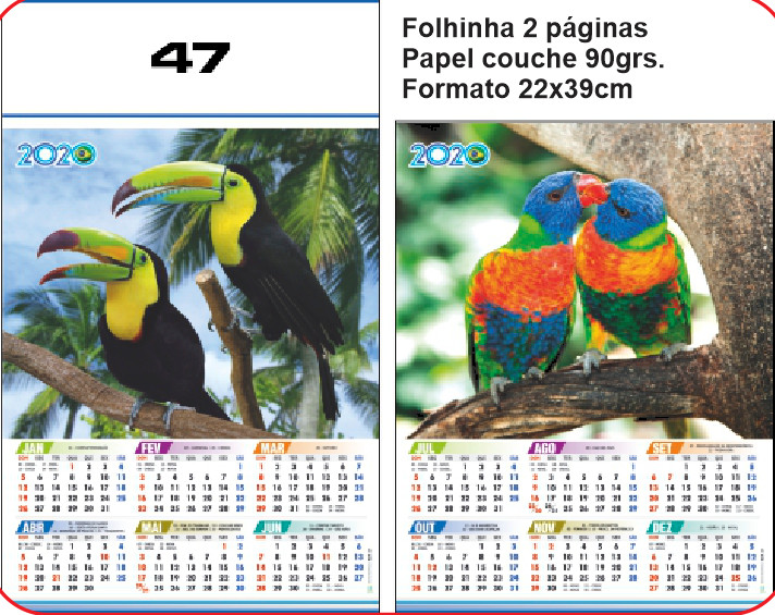 FOLHINHA ANUAL MODELO 47 — brinde personalizado da Cátia Brindes