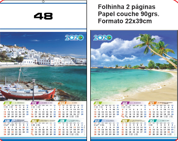 FOLHINHA ANUAL MODELO 48 — brinde personalizado da Cátia Brindes