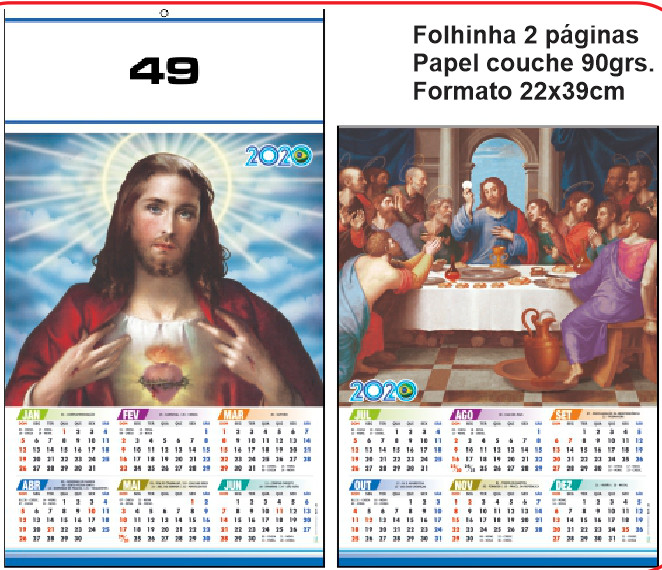 FOLHINHA ANUAL MODELO 49 — brinde personalizado da Cátia Brindes