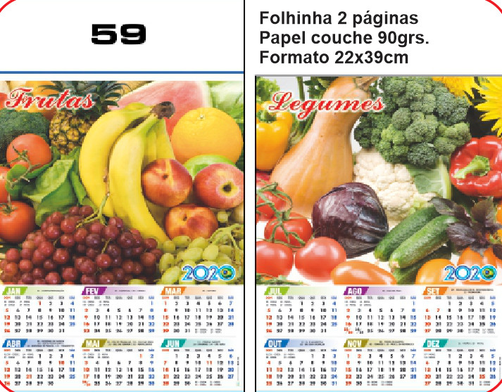 FOLHINHA ANUAL MODELO 59 — brinde personalizado da Cátia Brindes