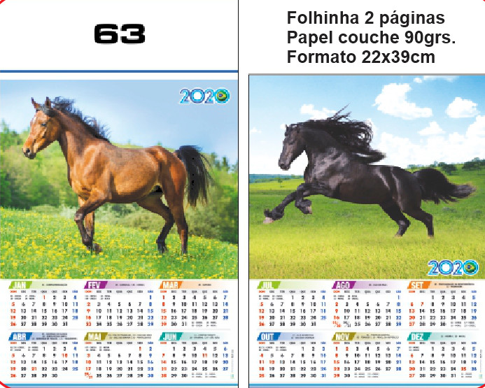 FOLHINHA ANUAL MODELO 63 — brinde personalizado da Cátia Brindes