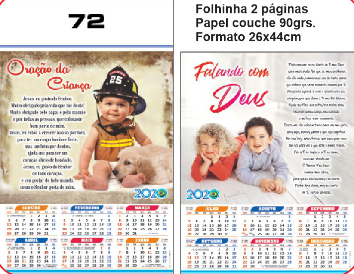 FOLHINHA ANUAL MODELO 72 — brinde personalizado da Cátia Brindes
