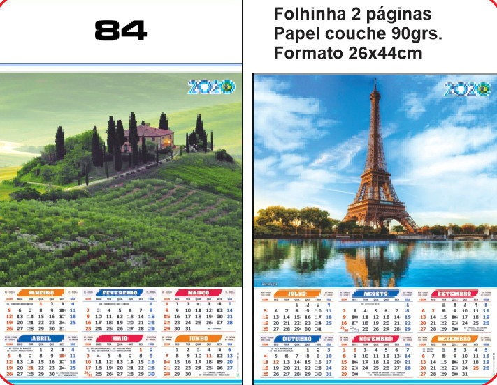 FOLHINHA ANUAL MODELO 84 — brinde personalizado da Cátia Brindes