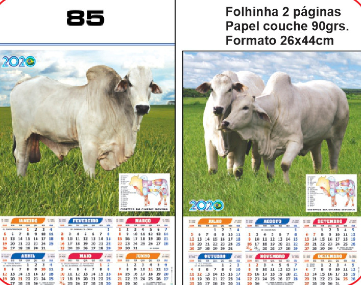 FOLHINHA ANUAL MODELO 85 — brinde personalizado da Cátia Brindes