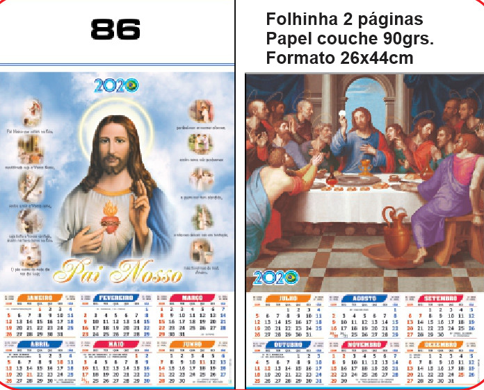 FOLHINHA ANUAL MODELO 86 — brinde personalizado da Cátia Brindes