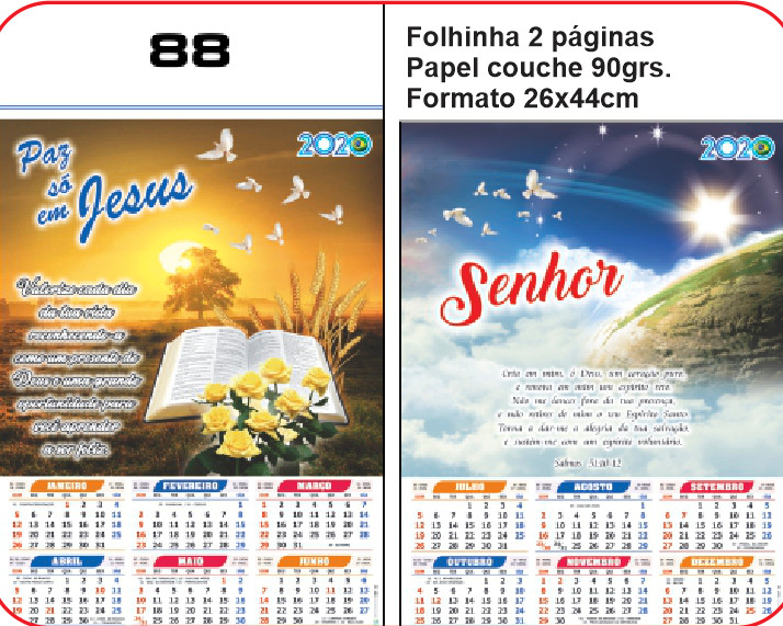 FOLHINHA ANUAL MODELO 88 — brinde personalizado da Cátia Brindes