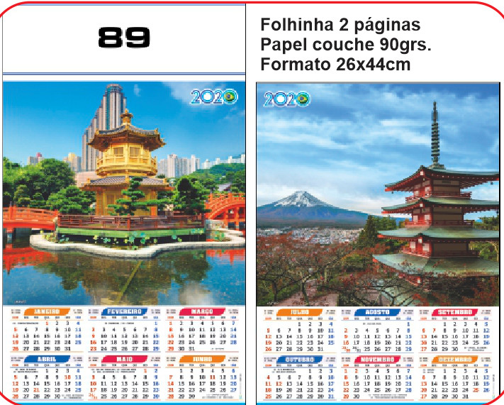 FOLHINHA ANUAL MODELO 89 — brinde personalizado da Cátia Brindes