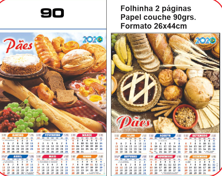 FOLHINHA ANUAL MODELO 90 — brinde personalizado da Cátia Brindes