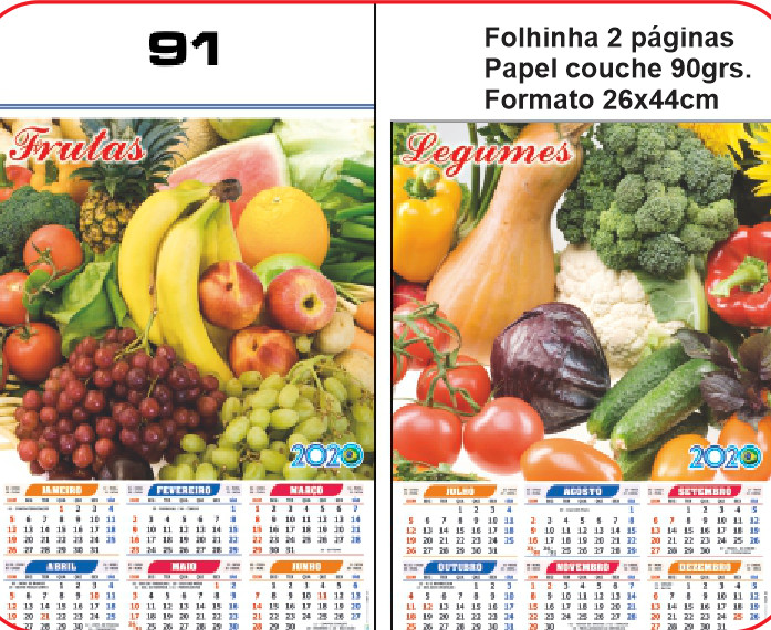FOLHINHA ANUAL MODELO 91 — brinde personalizado da Cátia Brindes