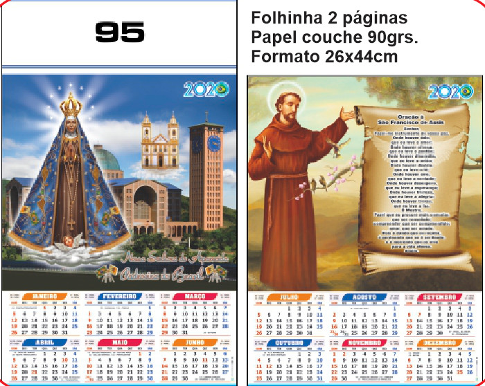 FOLHINHA ANUAL MODELO 95 — brinde personalizado da Cátia Brindes