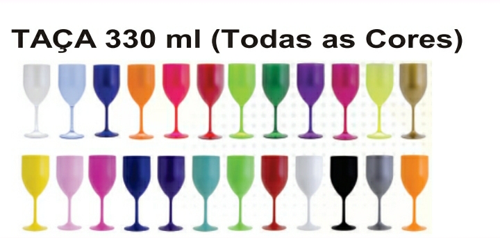 Taça 330ml (Todas as Cores) — brinde personalizado da Cátia Brindes