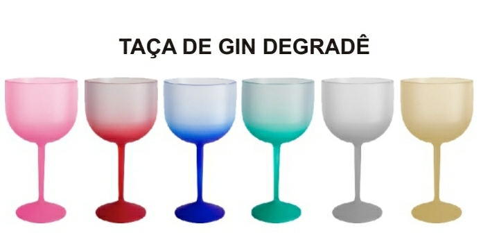 Taça de Gin Degrade — brinde personalizado da Cátia Brindes
