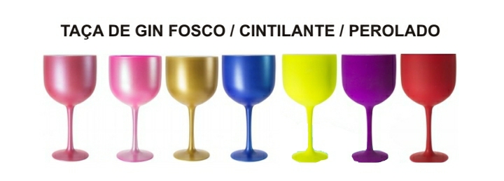 Taça de Gin Fosco / Cintilante / Perolado — brinde personalizado da Cátia Brindes