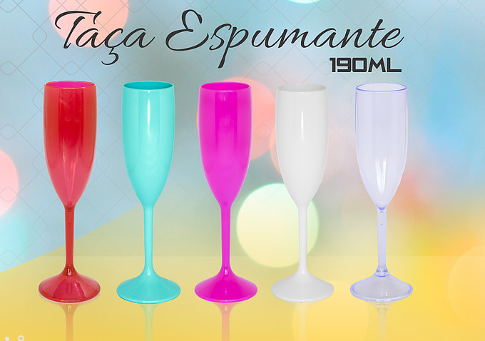 TAÇA ESPUMANTE 190ML — brinde personalizado da Cátia Brindes