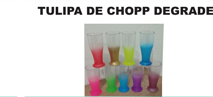 Tulipa de Chopp Degrade — brinde personalizado da Cátia Brindes