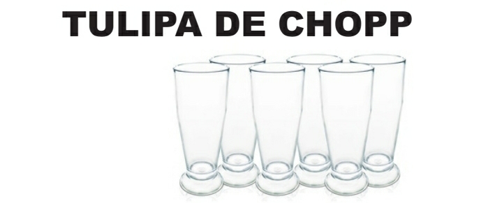 Tulipa de Chopp — brinde personalizado da Cátia Brindes