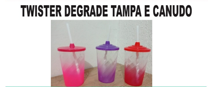 Twister Degrade Tampa e Canudo — brinde personalizado da Cátia Brindes